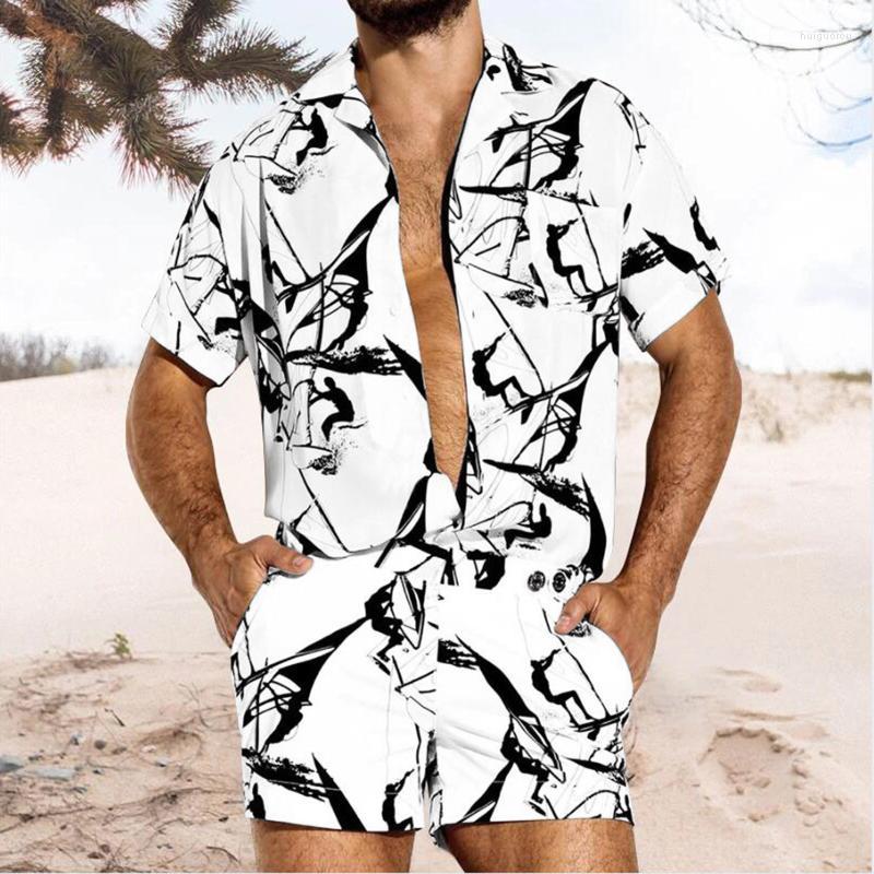 

Men's Tracksuits Men's Men Casual 2 Pieces Sets Shirt Short Sleeve Shirts Shorts Tracksuit Pullover Sportwear Mens Clothes Suit Chemise, Multi