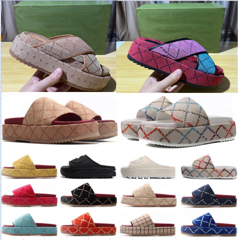 

Womens Slippers cute open-toed platform shoe Letter Embroidery Style Thick Bottom Non-Slip Soft Bottom Fashion G House Sliders Macaron Women Wear, B11