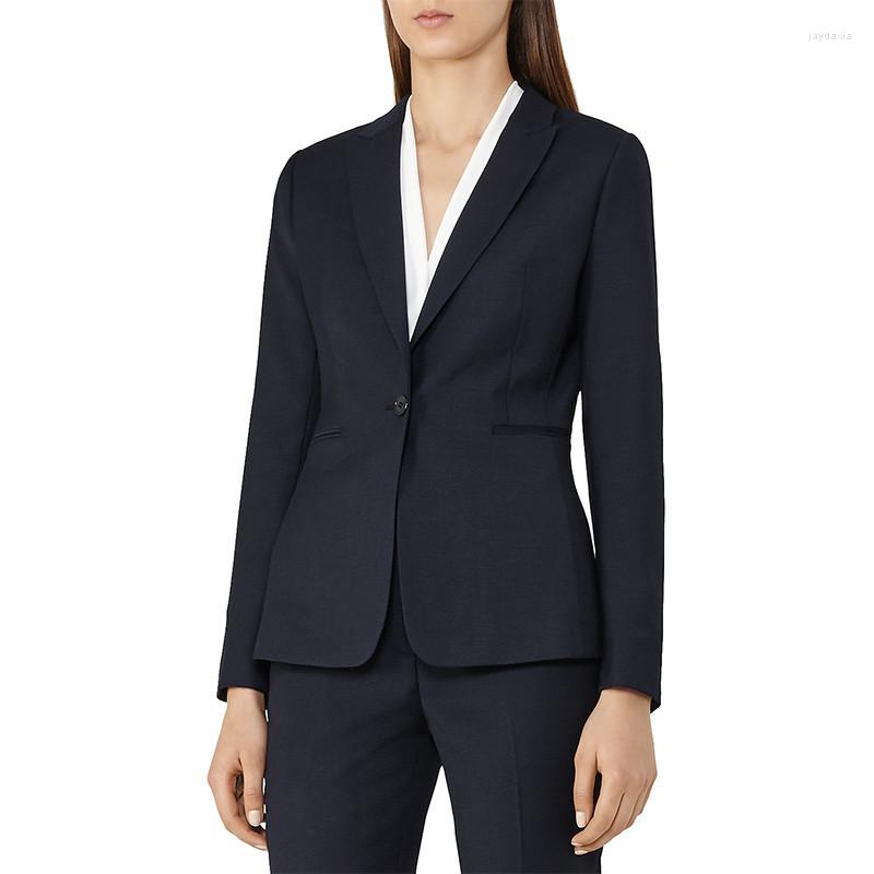 

Women's Two Piece Pants Jacket Formal Women Suit Elegant Ladies Office Uniform Slim Fit Female Trouser Suits Business 2, Ivory