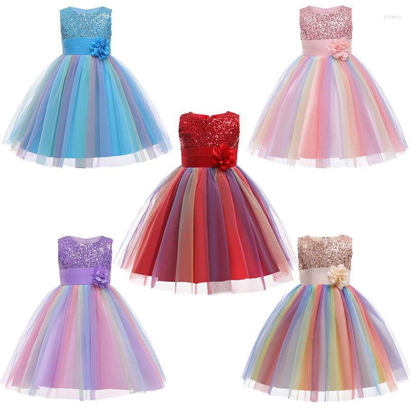 

Girl Dresses Baby Girls Dress High Quality Sequins Mesh Princess Summer Sleeveless Casual Christmas Costume Party Birthday Kids, As the picture