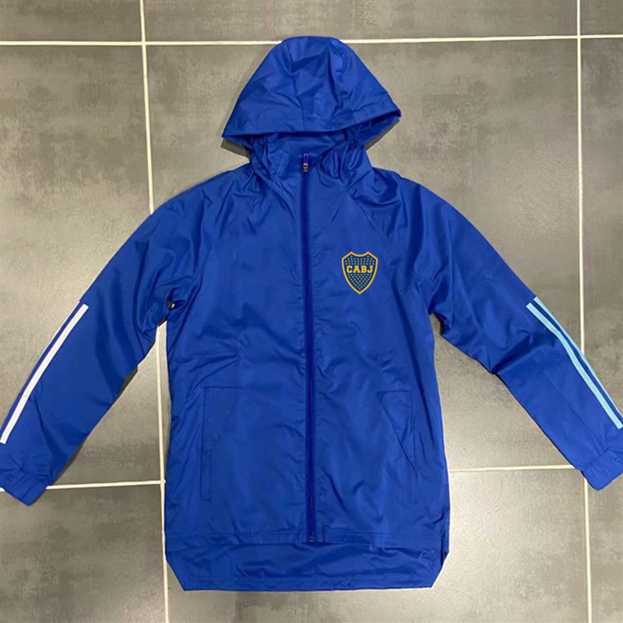 

New 2020-21 Boca Juniors mens soccer hoodie jacket windbreaker winter coat full zipper football windbreaker Sweatshirt hooded Men&336s, White