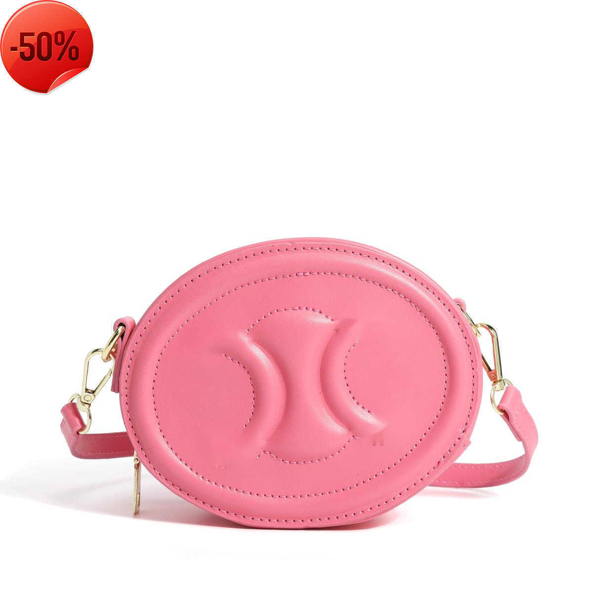 

Designer Bags 2022 New Triumphal Arch Small Round Women's Handbag Pig Nose Cake One Shoulder Msenger Bag Factory Direct Sale purses ladies handbags Promotion, Black