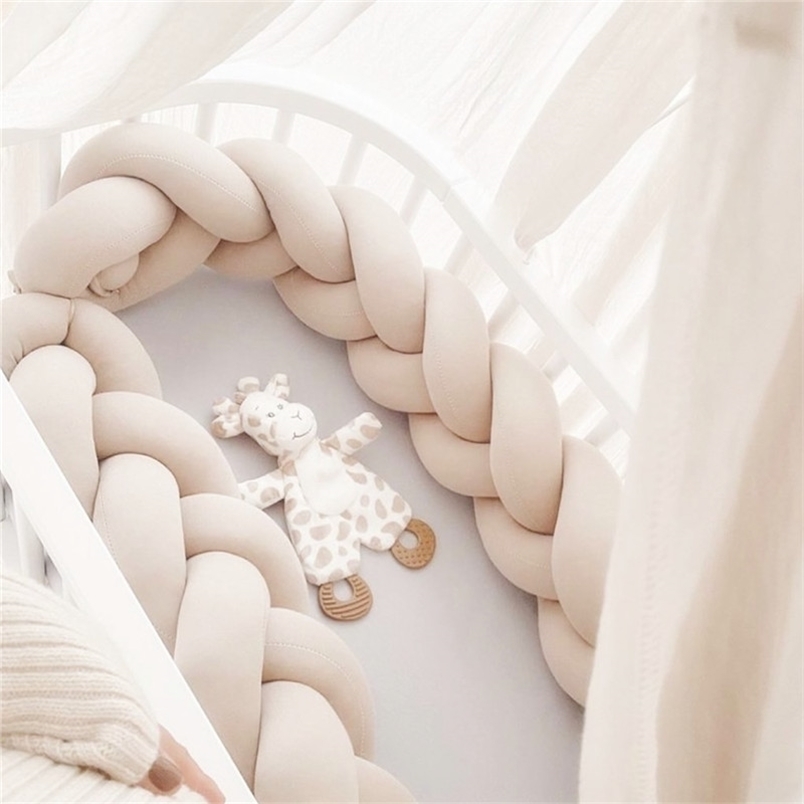 

Bed Rails Baby Braid Bumper for born Crib 1M/2M/3M/4M Kids Cot Protector Baby Crib Bumper Bedding Sets Bumpers In The Crib Cot Bebe 221006