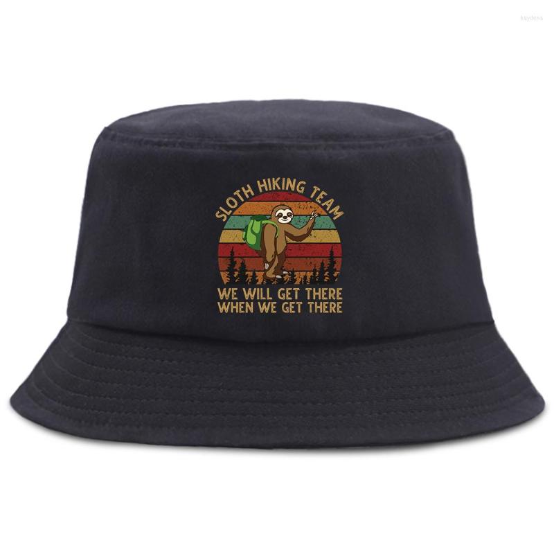 

Berets We Will Get There When Vintage Fisherman Hat Hip Hop Foldable Men Panama Casual Beach Sun Unisex Summer Bucket Cap, Beige