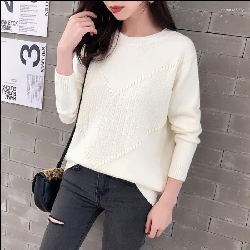 

Women' Sweaters 2022 Winter Knit Sweater Pullover Women Fashion Loose Plus Size 3XL Korean White Clothes Female Tops, Black