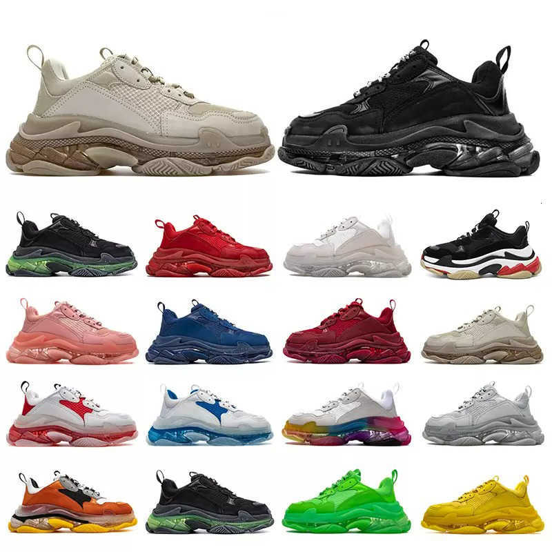 

Casual Triple s Men Women Boots Shoes Designer Sneakers Platform Black White Grey Red Pink Blue Green Light Tan Oreo Mens Trainers Sports Shoes