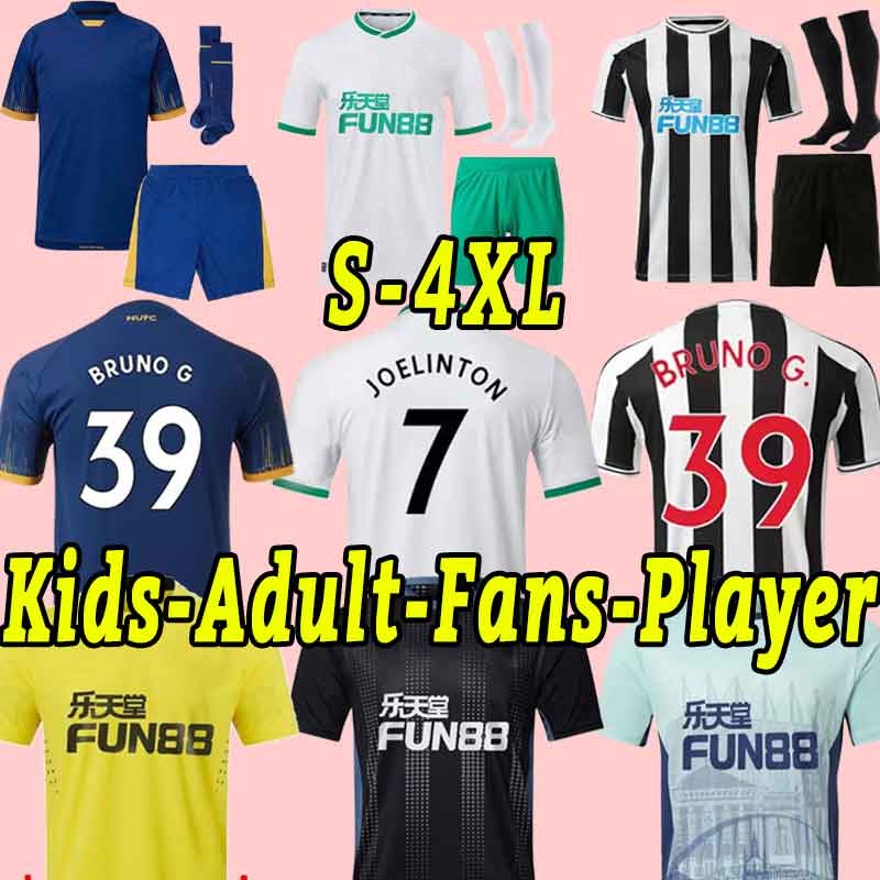 

Newcastle Soccer Jersey  23 WOOD BRUNO G. WILSON SHELVEY ALMIRON 2022 2023 JOELINTON Football Shirt NUFC GAYLE MAXIMIN TRIPPIER Men kit Kids sets player version, Away