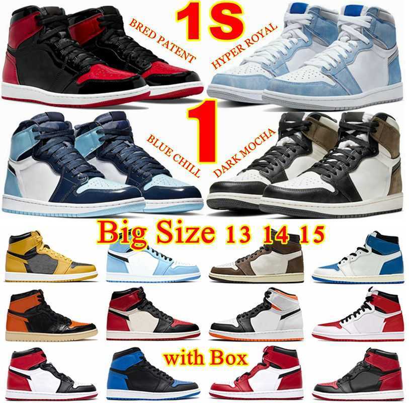 Basketball Shoes Sports Sneakers Trainers Tour Yellow Hyper Royal Chicago Black Toe Blue Big Size 14 15 2023 Bred Patent 1S 4S Chill Dark
