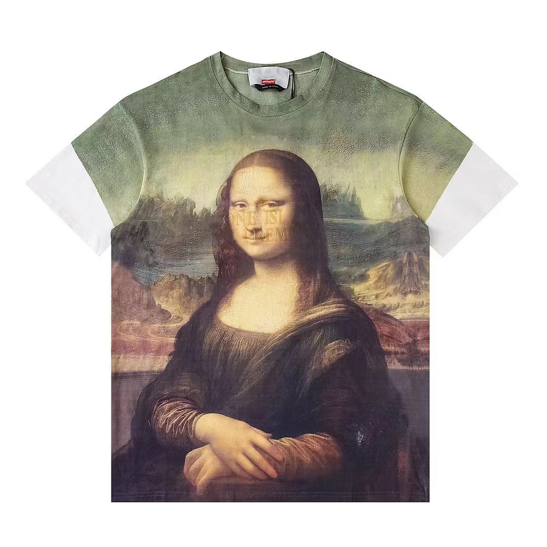 

Fashion Casual Summer Short-sleeved Men's Paris T-shirt O-neck Loose Tee Tops Streetwear Skateboard HipHop Top EU Size S120, White