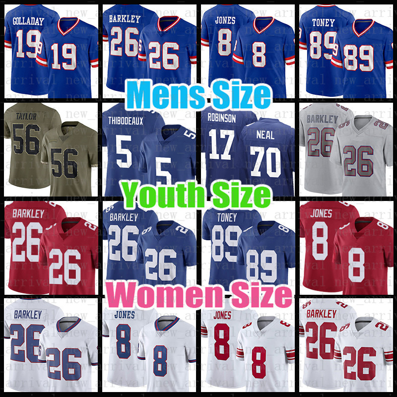 

Kenny Golladay Saquon Barkley Football Jersey Kayvon Thibodeaux Daniel Jones Kadarius Toney Andrew Thomas Xavier McKinney New Yorks Wan'dale Robinson Giants, Mens-jr