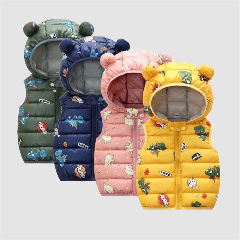 

Waistcoat Autumn Children Warm Vest Baby Cotton Kids Outerwear Clothing Boys Girls Hooded Jackets 220930