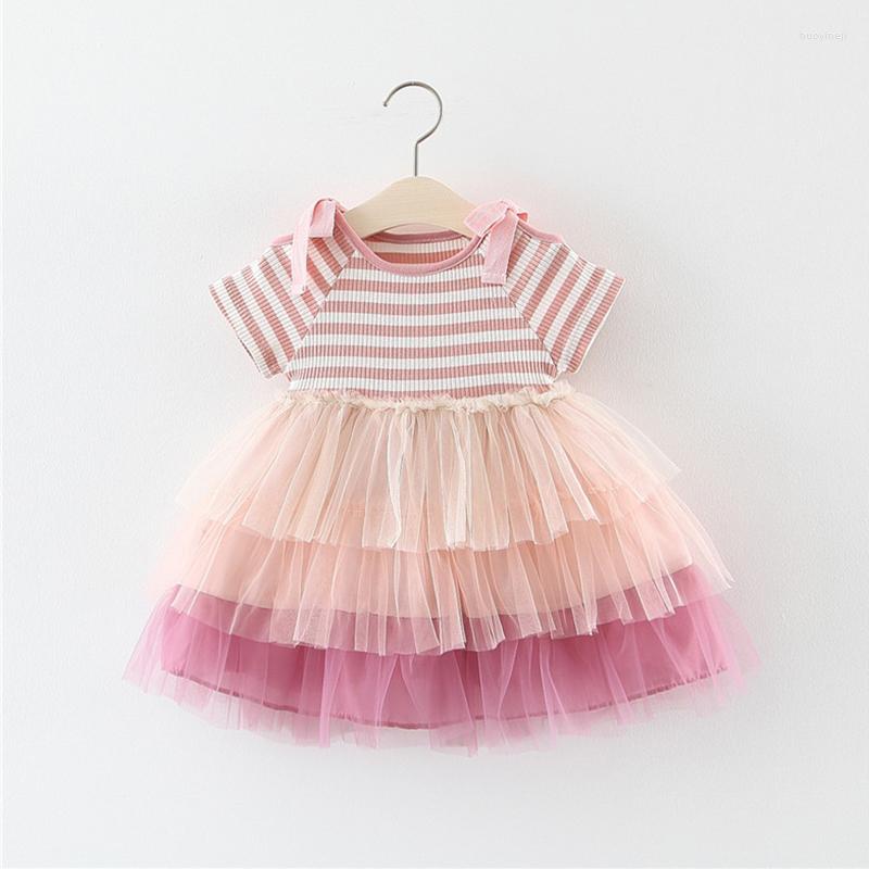 

Girl Dresses 2022 Summer Baby For Born Clothes Cute Cake Dress Birthday Princess Tutu Infant Party Vestidos 0-3 Yrs, As the picture
