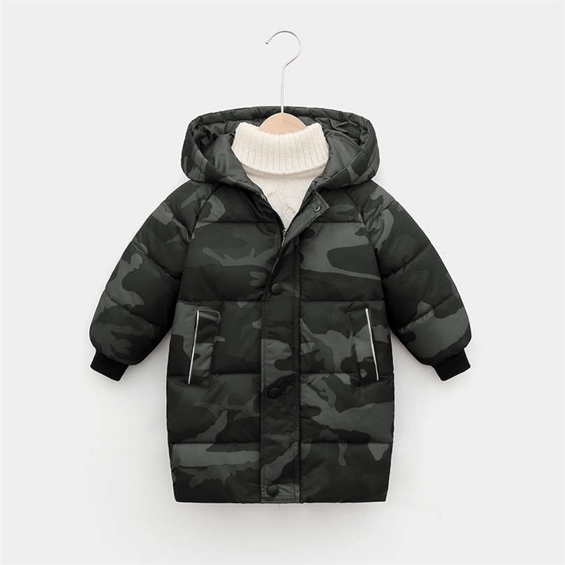

Down Coat Winter Childrens Boy Camouflage Down Jacket Outerwear Clothes Hooded Teen Girls CottonPadded Parka Coats Thicken 212Y 2201006, As per picture