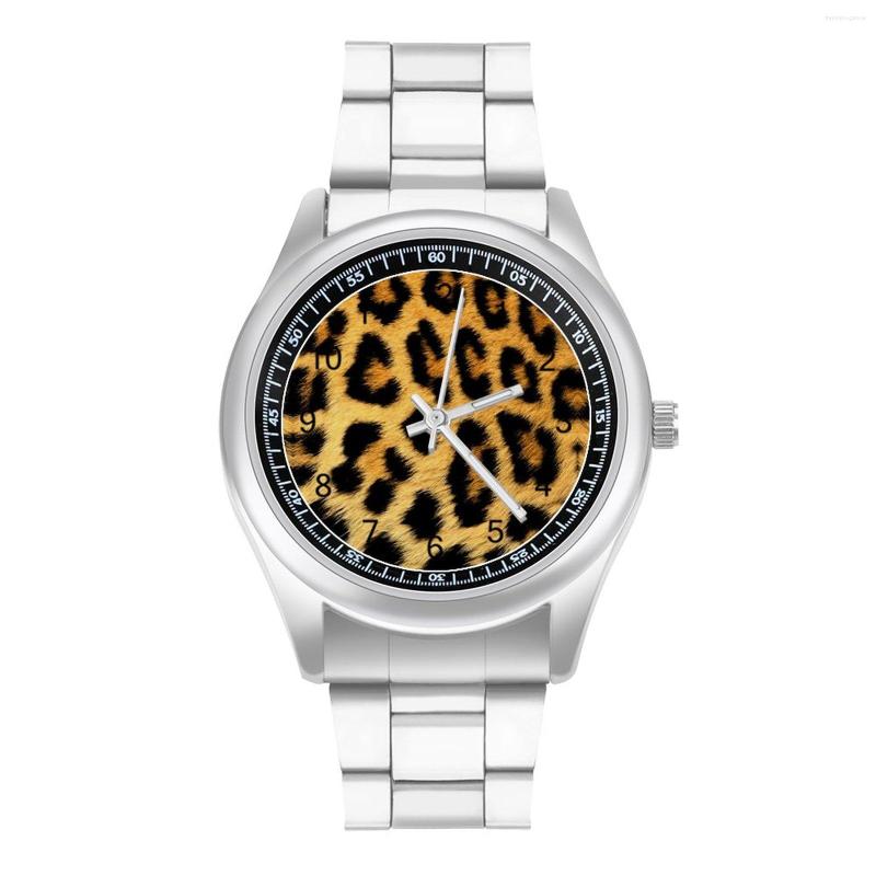 

Wristwatches Leopard Print Quartz Watch Fashion Animal Design Cool Wrist Steel Gym Boy Wristwatch, Style