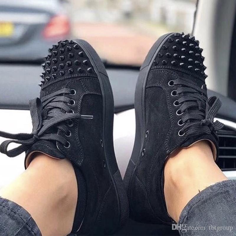 

Red-Bottoms Christians NEW Designer Sneakers Junior Suede Spikes Flat Shoes For Men and Women Designer trainers Party shoes US 5-12 5 oV nfE, Color 11