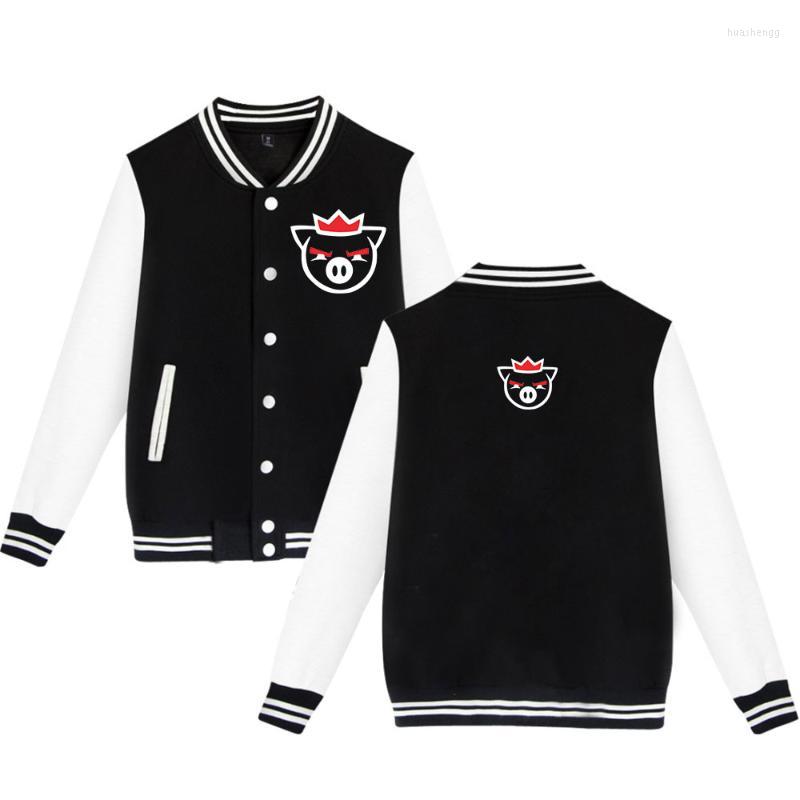 

Men's Jackets Men's Technoblade Baseball Men Long Sleeve Patchwork Streetwear Hip Hop Jacket Harajuku Casual JacketsMen's, Black