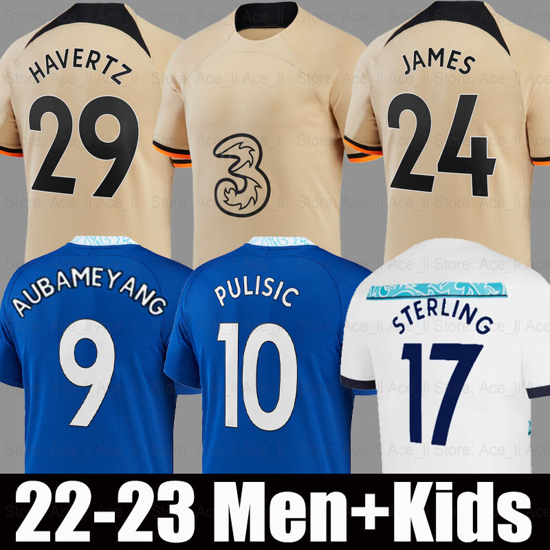 

PULISIC 22 23 soccer jersey third 3rd STERLING KOULIBALY CUCURELLA HAVERTZ ZIYECH football shirt 2022 2023 MOUNT JORGINHO KANTE CHILWELL men kids kit uniform, 22-23 away