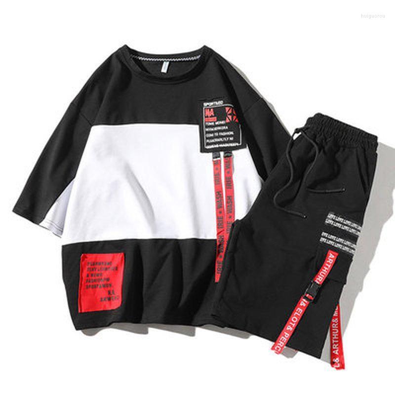 

Men's Tracksuits Men's Tracksuit Men Two Piece Set Sweatsuit Summer Overalls Leisure Suit Male Korean Style Sweatshirts Hip Hop Harlan, 045 white