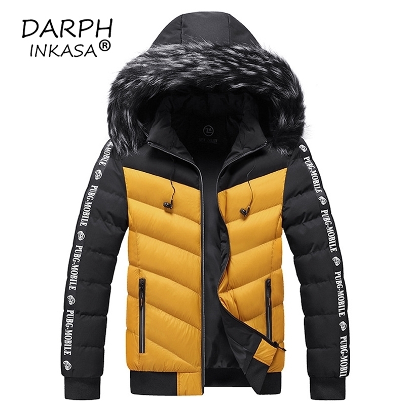 

Mens Down Parkas Winter Hooded Parkas Jacket Men Fur Collar Warm Thick Fleece Parkas Men Outerwear Wool Liner Windbreaker Down Jacket Coats Men 2201006, 205-red