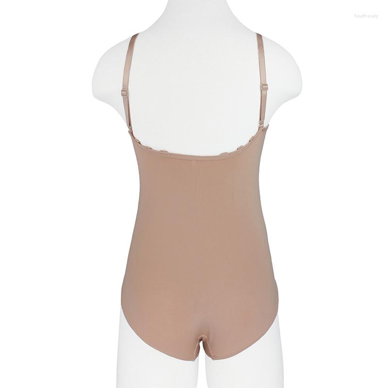 

Stage Wear Child Adult Sexy Seamless Camisole Skin Colored Gymnastics Leotard Girls Kids Dance Ballet Underwear Nude