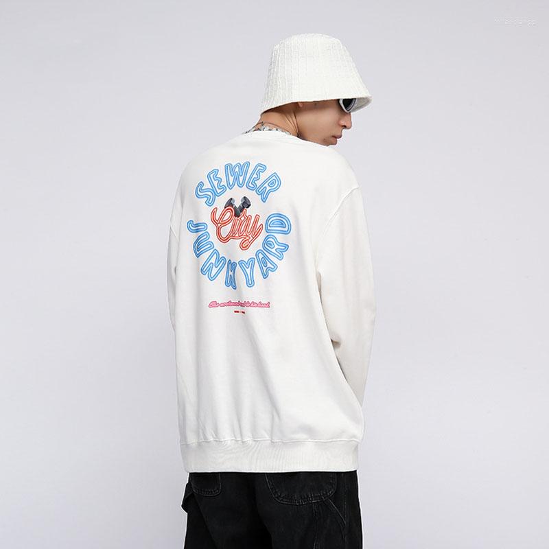 

Men's Hoodies Fashion O Neck Sweatshirt Mens Streetwear Letter Print Long Sleeve T Shirts Harajuku Oversize Casual Pullovers Unisex Tops, Black