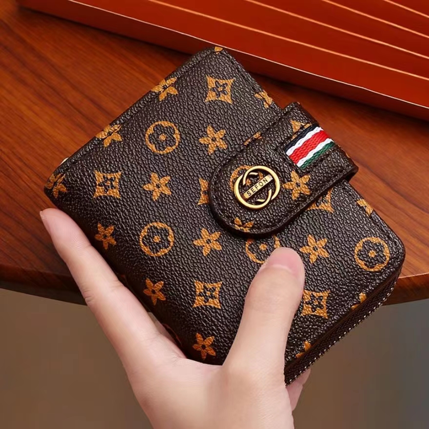 

designer wallets women's brand purses for men folding multi-card fashion leather Holders men's exquisite short style high sense wallet G12, Customize