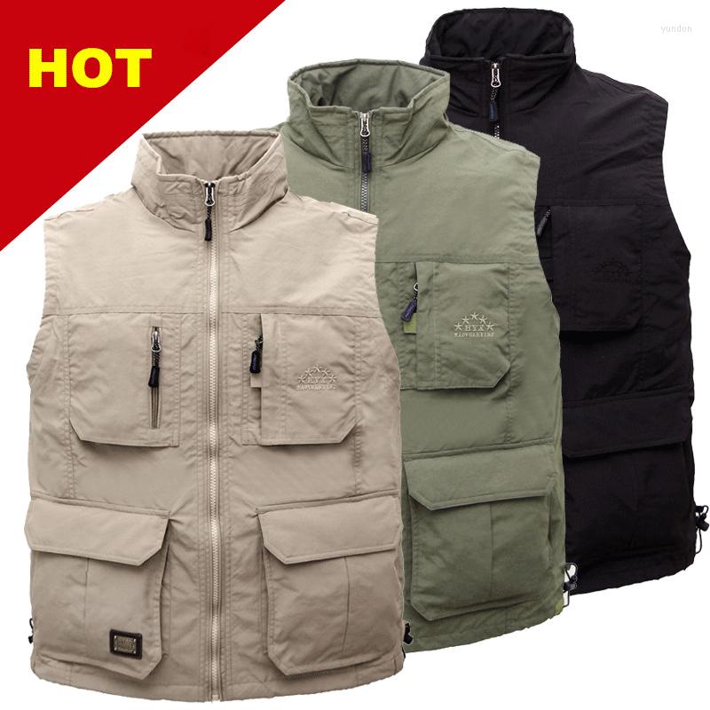 

Hunting Jackets Outdoor Quick-drying Men's Vest Multi-function Pography Mountaineering Fishing Camping Golf All Seasons, Black