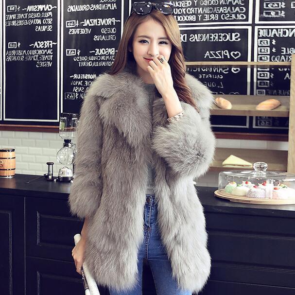 

Women' Fur Style Autumn Winter Faux Coats With Belt Women Slim White Coat Female Jacket Gilet Fourrure DF603, Black