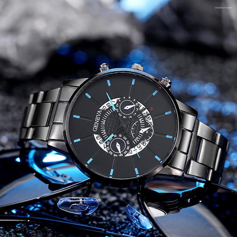 

Wristwatches Reloj Hombre 2022 Men's Fashion Business Watches Men Casual Calendar Clock Male Stainless Steel Quartz Watch Relogio Masculino, Black-rosegold-wh