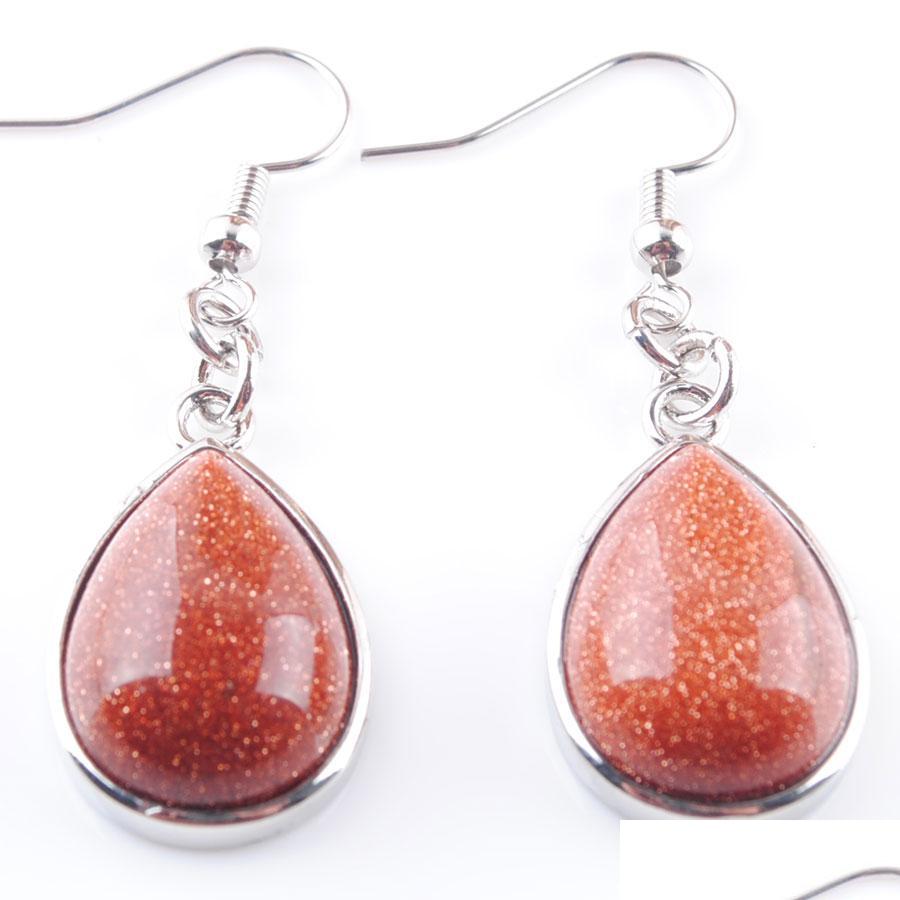 

Dangle Chandelier Fashion Natural Golden Sand Stone Hook Dangle Water Drop Earrings Solid Jewelry For Women R3175 Delivery 2 Bdehome Dhud7