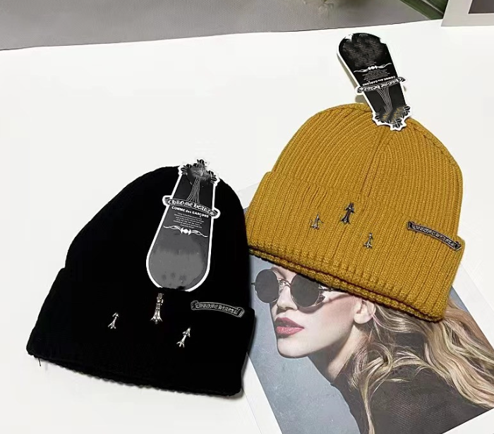 

Cross Fashion Brand Knitted Hat College Style Fashion All-Match Warm Wool Hat Female Autumn Winter Japanese, As pic