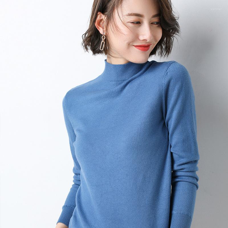 

Women's Sweaters MRMT 2022 Brand Women's Loose Knit Sweater Half High Collar Base Long Sleeved Cardigan, Black