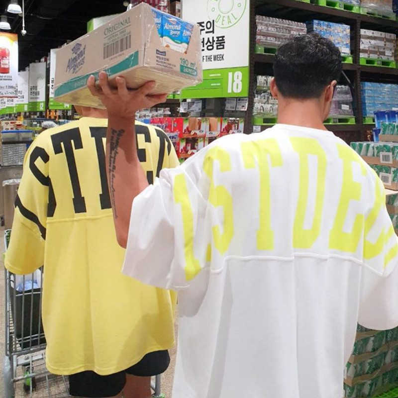 

Men's T-Shirts short sleeve T-shirt summer wind the new tide of men's fashion half body whose popular loose cotton top T221006, White