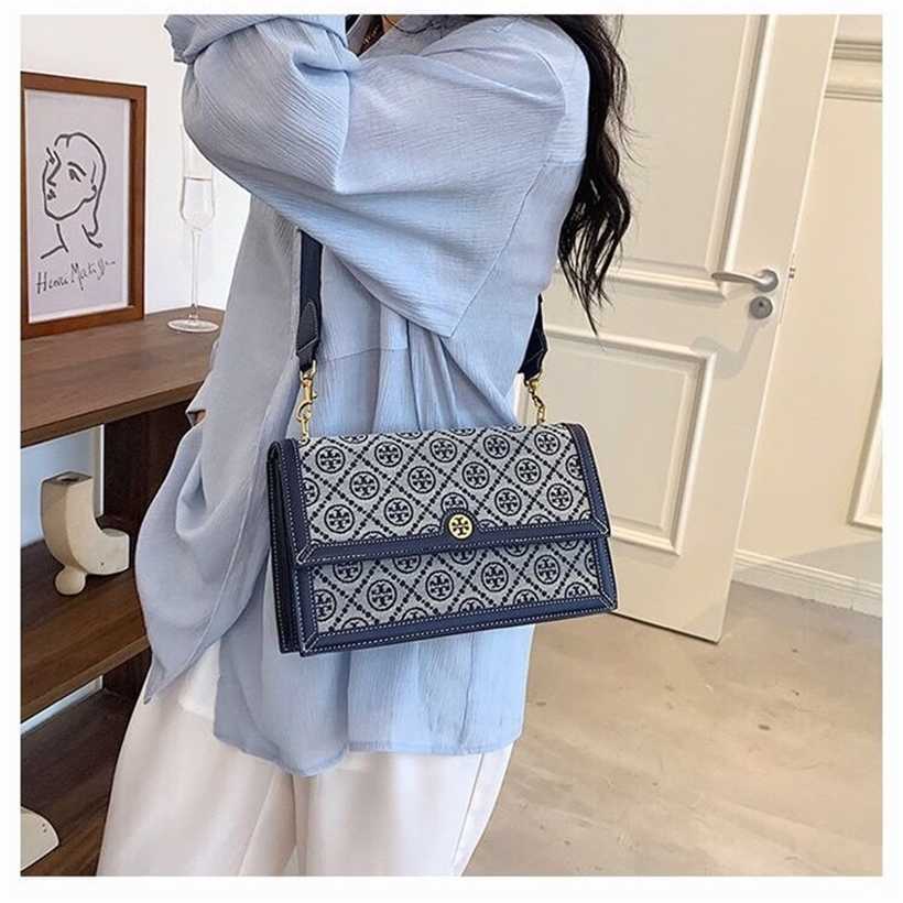 

60% OFF 2023 Designer bag women's bags can be customized and mixed batches high-grade old flower organ temperament embroidered pattern retro Korean version square, Blue (priority for collection store)