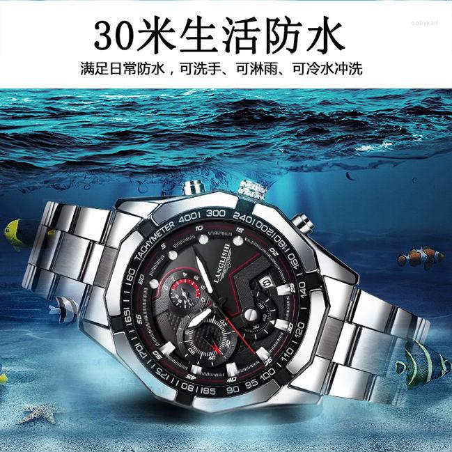 

Wristwatches Multifunctional Men's Watch Male Student Waterproof Calendar