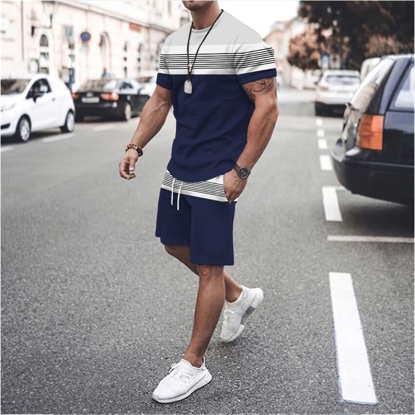 

Men's Tracksuits Men's Summer Fashion T-shirt Shorts Two-Piece Loose Casual Jogging Set Two-Piece Sportswear Casual Shopping Set 221006, Kz-d8005