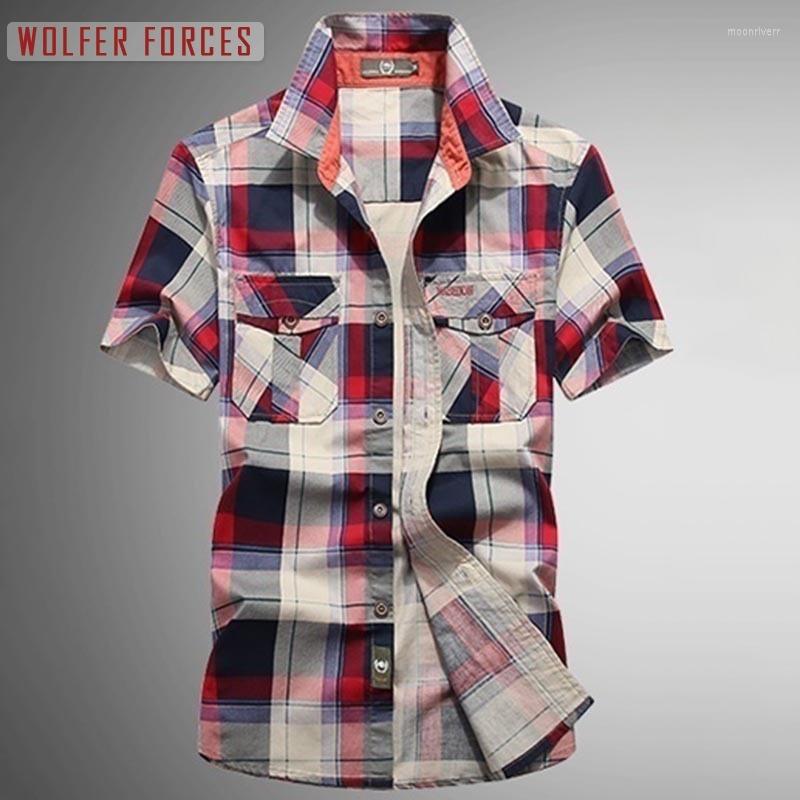 

Men's Casual Shirts Short Sleeve Shirt Man T Buttons Blouse Men Cold Male Vintage Clothes Hand High Quality Luxury Men's Clothing Summer, Green division