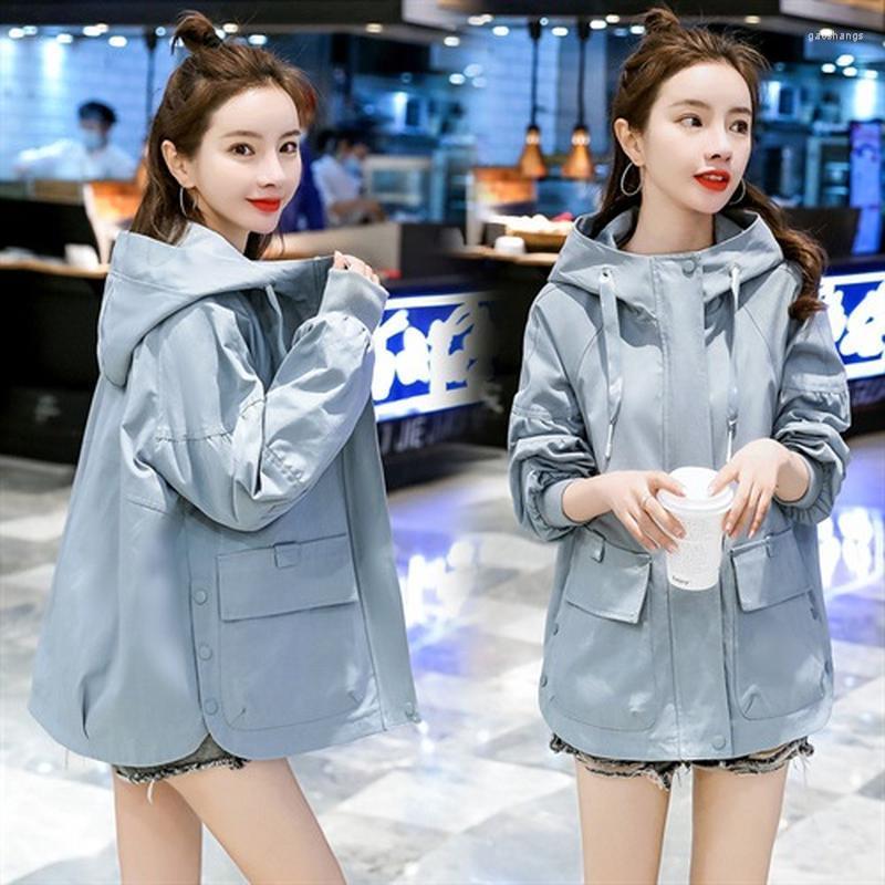 

Women's Trench Coats Windbreaker Women's Mid Long 2022 Spring Korean Short Jacket, Picture shown