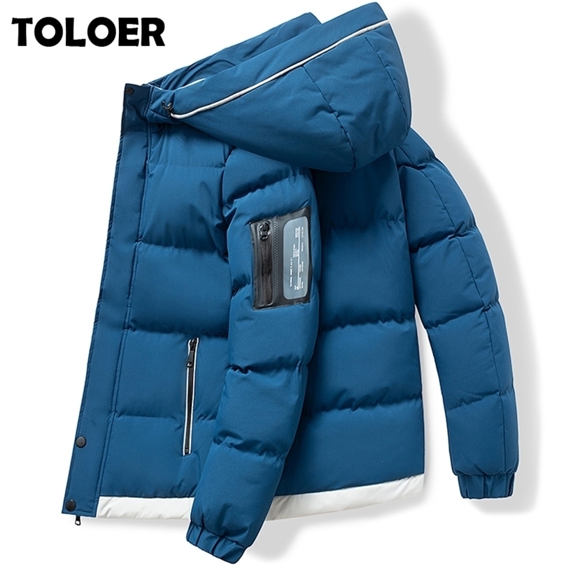 

Mens Down Parkas Parka Mens Winter Warm Thick Windproof Bomber Jackets Classic Hooded Streetwear Men Parkas Fashion Casual Zipper Jacket 5XL 2201006, Tol2205black