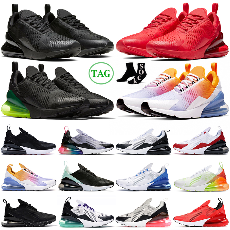 

270 270s Running Shoes Men Women Trainers Red Black Volt University Blue Rainbow Metallic Gold USA Mens Womens Outdoor Sports Sneakers Walking Jogging Fashion, 36-40 barely rose