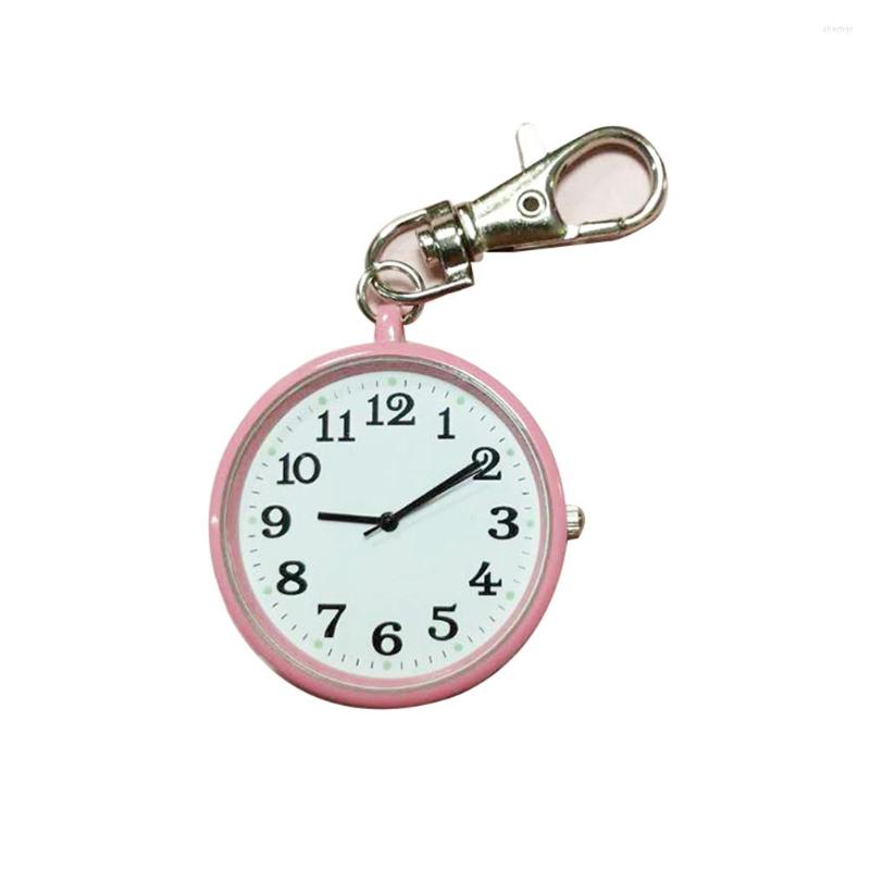 

Pocket Watches Fashion Watch Small Round Dial Quartz Analog Keychain Clock ENDQ