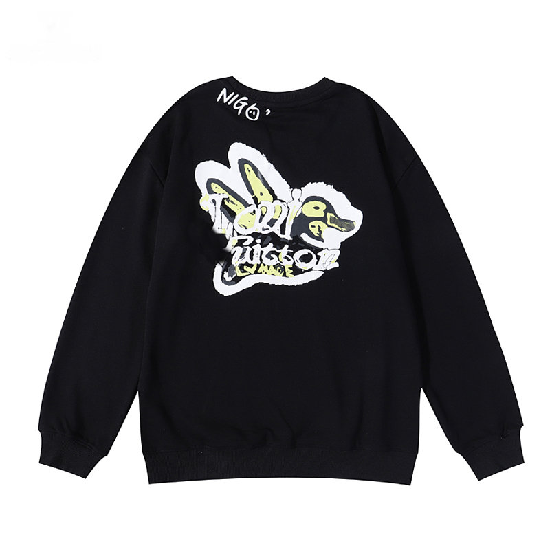 

Duck Music Line Embroidered Crewneck Fashion Casual Sweatshirts Women Oversized Hoodies Autumn New O-neck Pullover Korean Loose Clothes Sweatshirt Vintage Hoodie