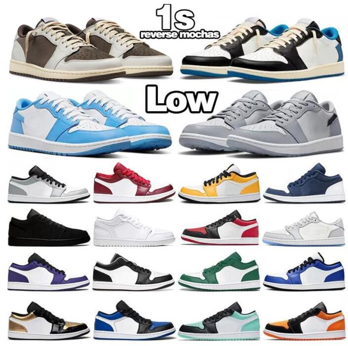 

Basketball Shoes Sneakers White Pollen Football Aluminum Wolf Grey Gym Red Astrograbber Black University Blue Court Purple Jumpman 1 1S dunks Low Mens Hemp Bred Toe, 33