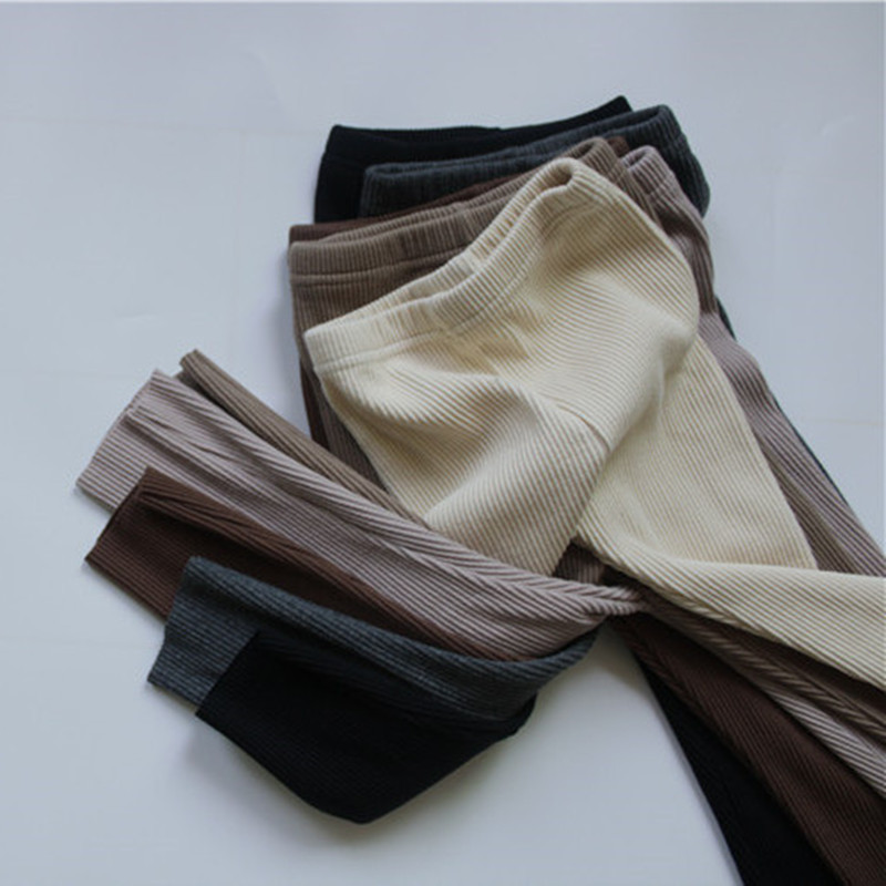 

Leggings Tights Autumn Toddlers Kids Elastic Solid Color Korean Style Baby Children Skinny Pants 221006, Brown