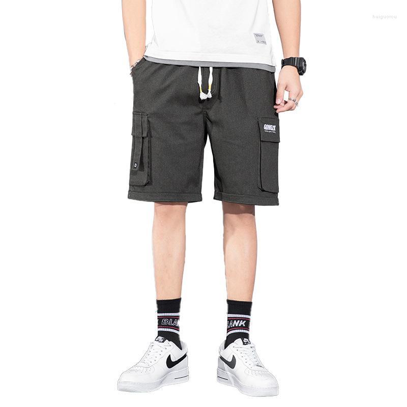 

Men's Shorts Men's Five Point Pants Summer Plus Size Overalls Trend Loose Straight Leg Casual Short Cotton, 01