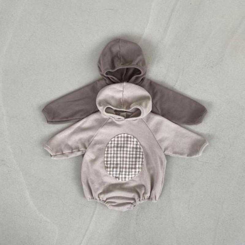 

Rompers Infant Boy Fashion Patch Hoodies Bodysuit Simple Long Sleeves Jumpsuit Girl Autumn AlleMatch Zipper Hooded Sweatshirts J220922, Brown bodysuit.