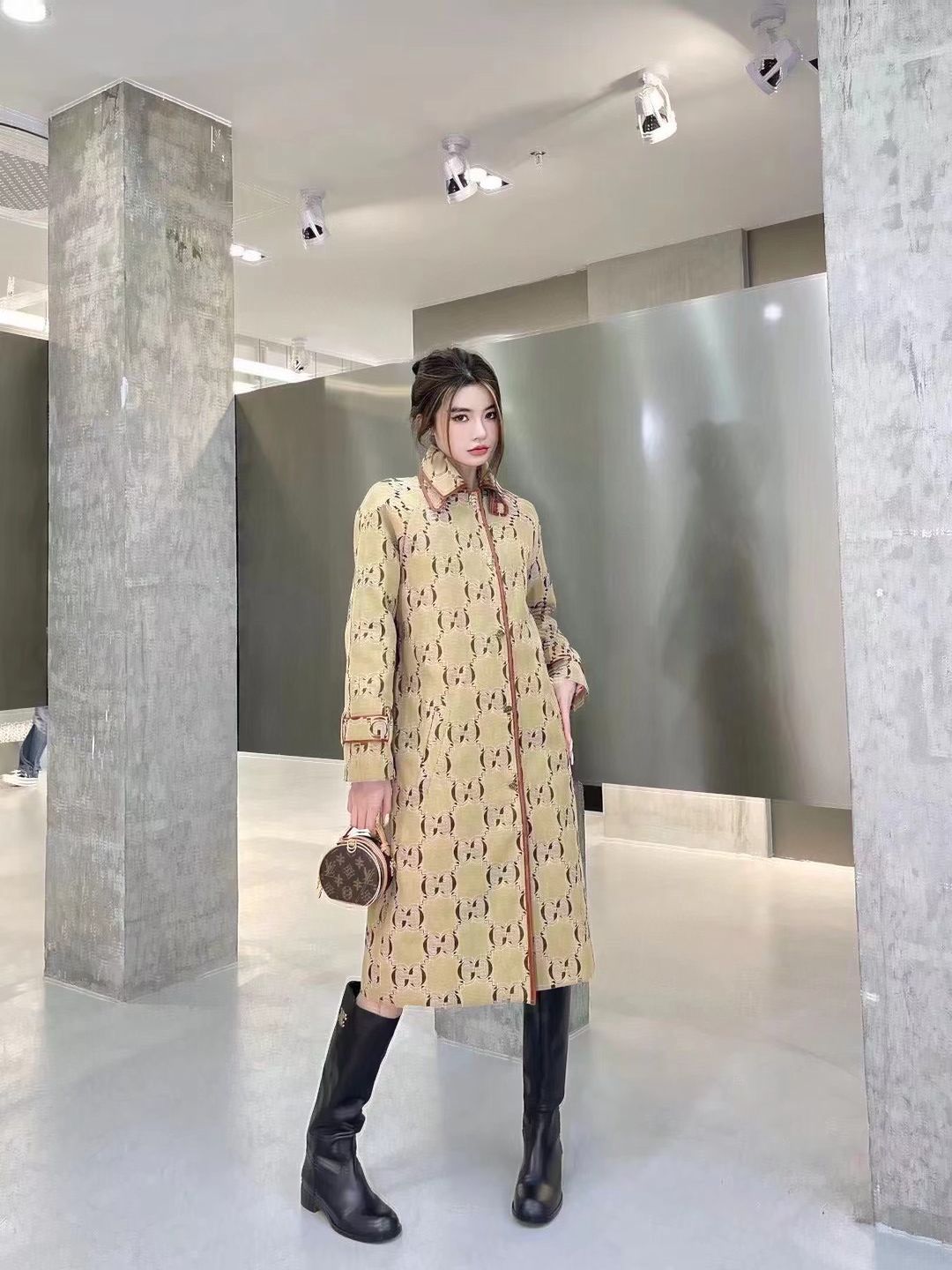 

Women' Trench Coats stylist luxury Office business Star Arriving Academy Awards occasion Turn-down Long Sleeve Belt Single Breasted Casual Outwear G1005, Brown