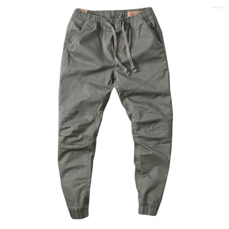 

Men's Pants Straight Male Pure Color Slim Men Clothes Cargo, Army green