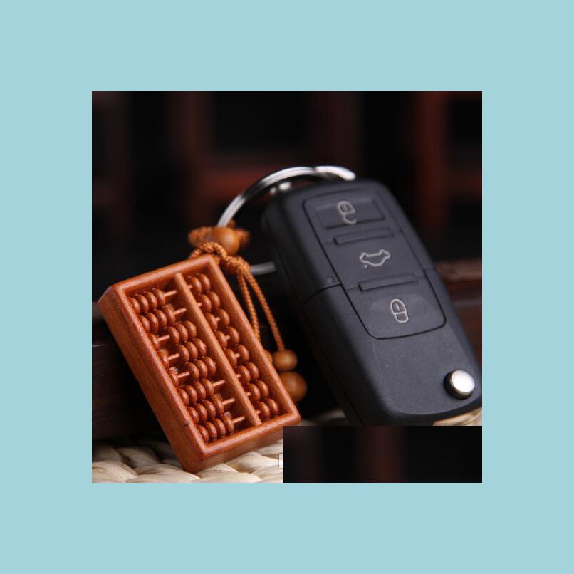 

Key Rings Natural Peach Wood Abacus Charms Key Chain For Unisex Gift Lucky Car Keyrings Bring Wealth Keychains Jewelry Drop D Vipjewel Dhrpd