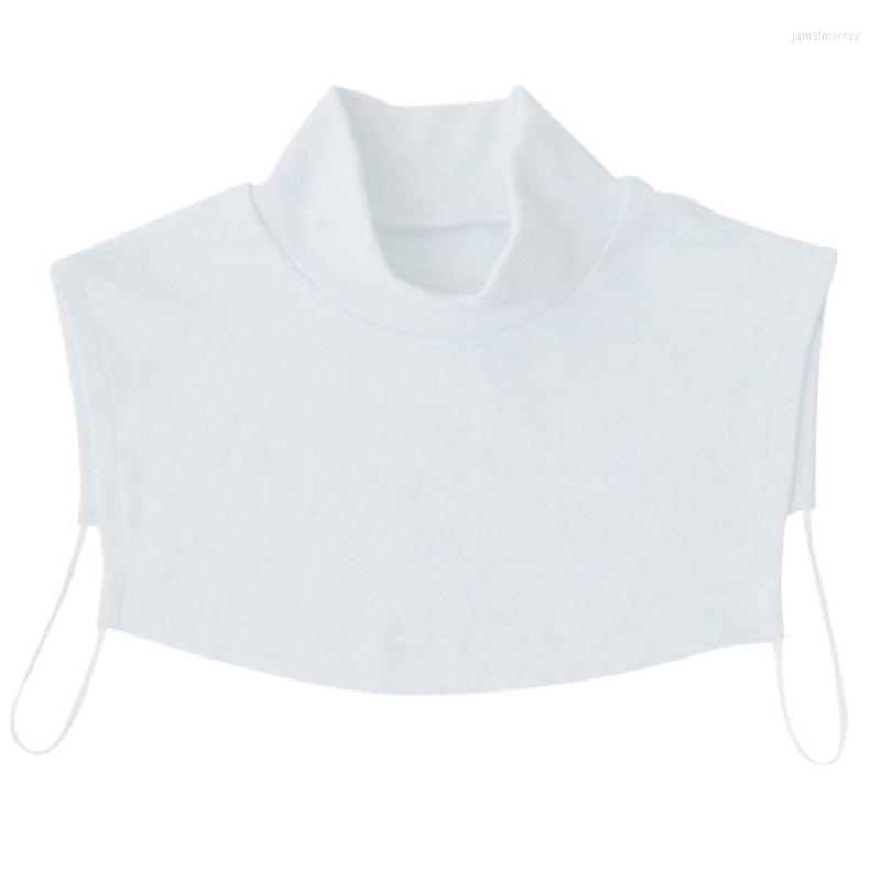 

Bow Ties Unisex Solid Color Turtleneck Half Top Dickey Detachable Fake Collar Neck Warmer 2022